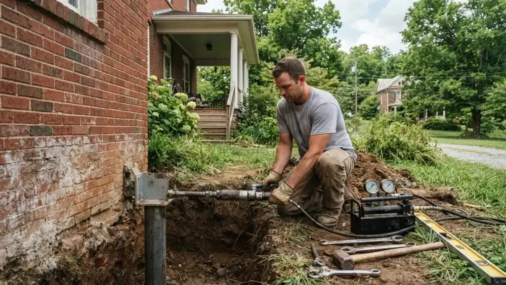 What to know about steel push piers installation in Etowah: foundation repair